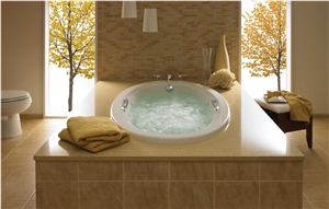 Cambria Yorkshire Quartz Stone Bath Tub Deck
