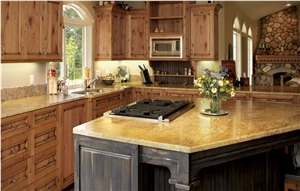 Golden River Granite Kitchen Counter Top, Golden River Yellow Granite Kitchen Countertops