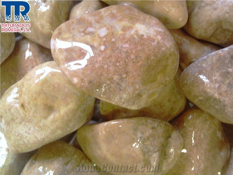 Rosa Zarci Limestone Pebble Stone, Pink Limestone Pebble