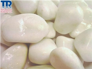 Blanco Tranco White Marble Polished Pebbles