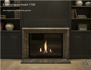 Anthracite Black Marble Fireplace Surround
