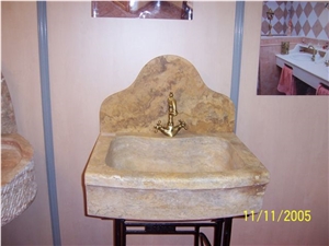 Crema Marfil Marble Bathroom Wash Basins, Crema Marfil Classico Beige Marble
