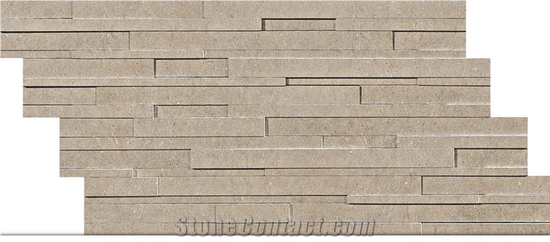 Chambord Beige Limestone Stacked Wall Panel