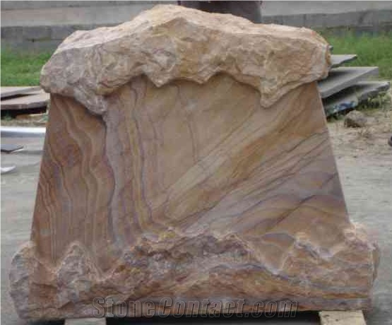 Rainbow Sandstone Upright Gravestone