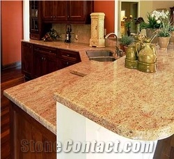 Granite Kitchen Tops, Countertpp, Kashmir Gold Yellow Granite Kitchen Tops