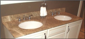 Light Emperador Marble Vanity Top, Emperador Light Brown Marble Vanity Top