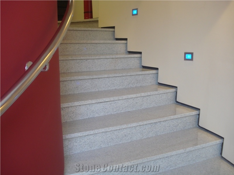 Meera White Granite Stairs