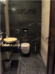 Pietra Grey Marble Bathroom Design