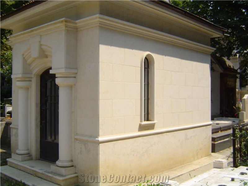 Baschioi Beige Limestone Mausoleum, Columbarium