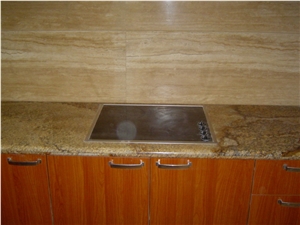 Brazil Golden Silver Granite Countertop, Golden Silver Yellow Granite Countertop