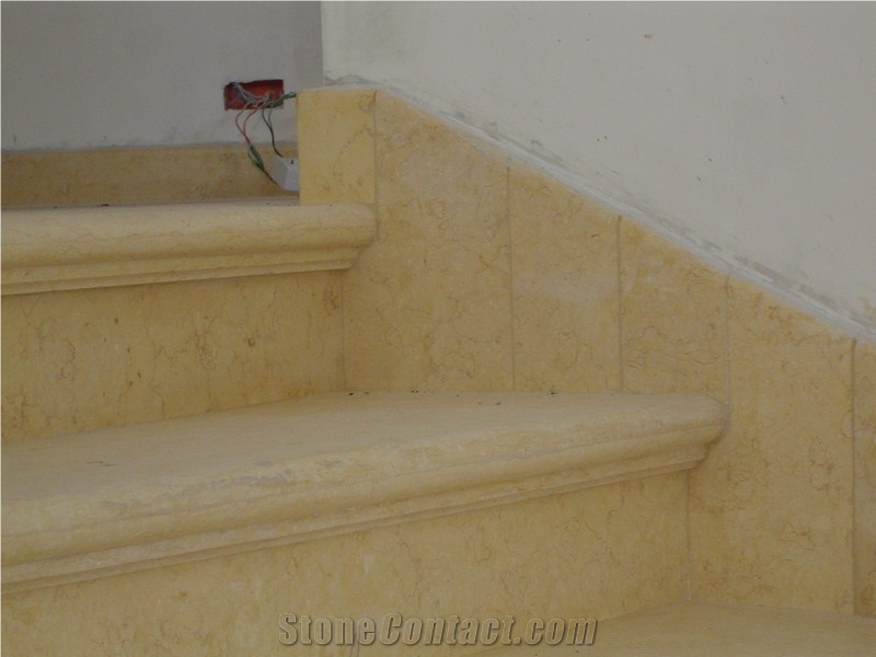 Sunny Yellow Marble Stairs, Steps