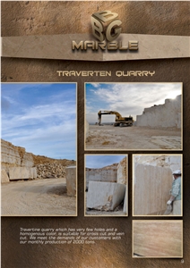 Sivas Classic Travertine Quarry, Blocks