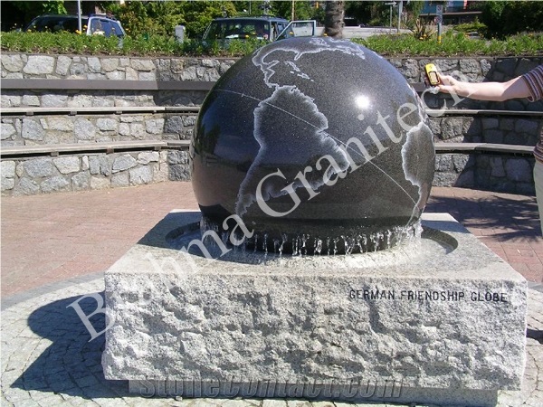 Granite Globle Fountain, Black Granite Fountain