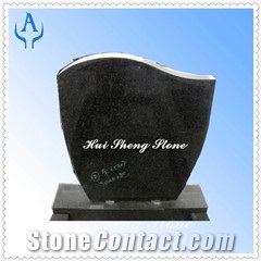 Wealth Black Monument Headstone, Green Granite
