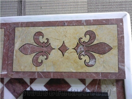 Marble Inlayed Water Jet Floor Medallions