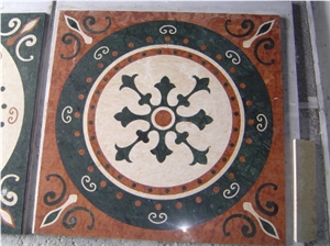 Marble Inlayed Water Jet Floor Medallions
