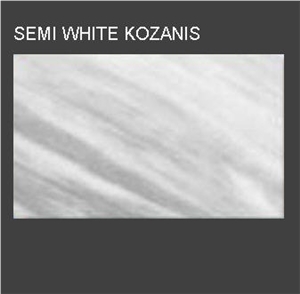Semi White Kozanis Marble Tiles, Greece Grey Marble