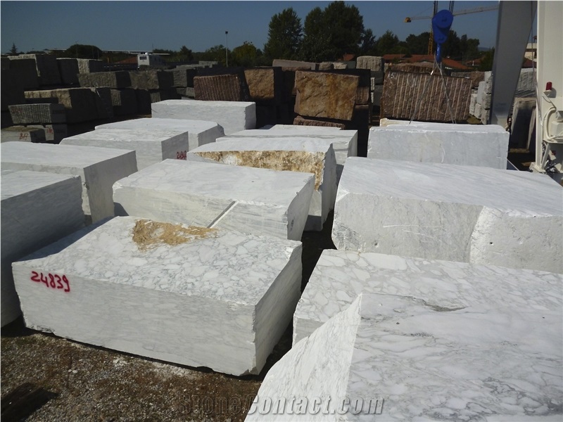 Calacatta Carrara Marble Blocks, Italy White Marble