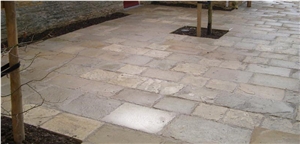 Grigio Billiemi Marble Courtyard Pavement Tiles, Grey Marble Pavers
