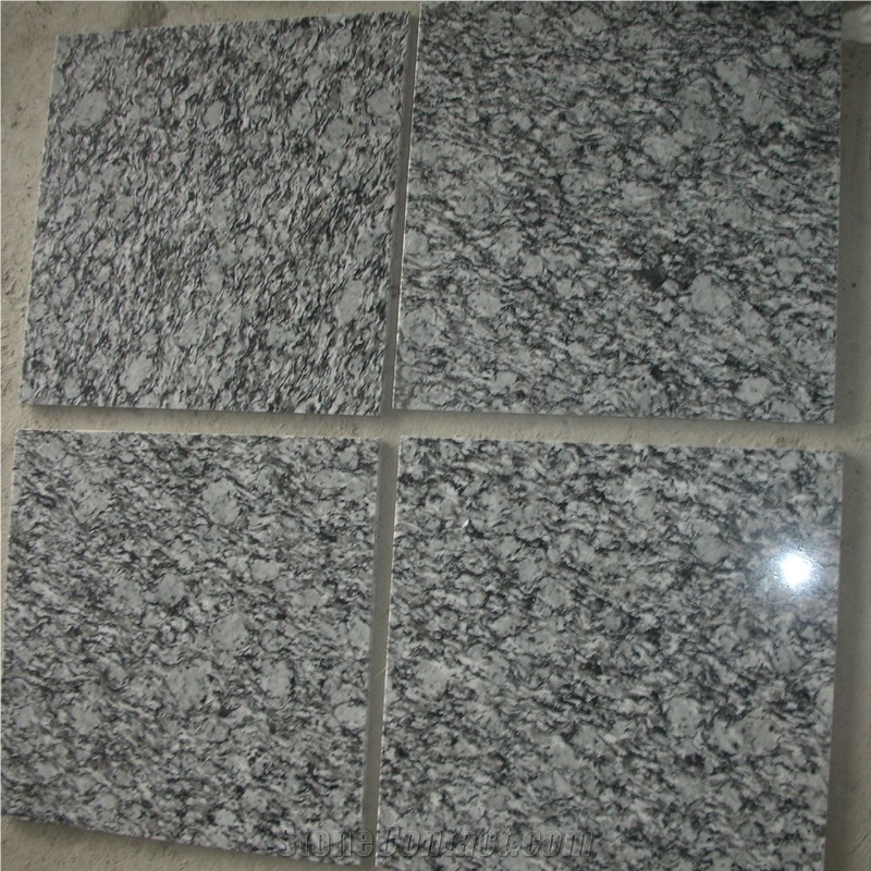Spray White Granite Tile, China Grey Granite