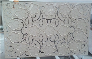 3d Decor Feature Stone Relief Wall Panel Design, Beige Marble Wall Panel