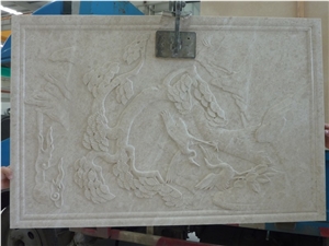 3d White Rose Marble Feature Wall Panel, Beige Marble Wall Panel