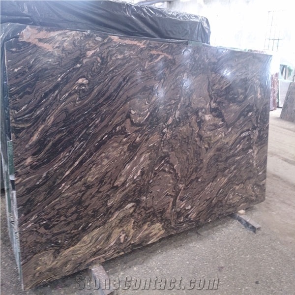 Cappuccino New Marble 01 Slab, India Brown Marble