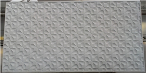 Decorative 3d Stone Feature Wall Panel Design, White Marble Wall Panel