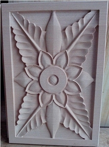 Natural 3d Feature Sandstone Relief Wall Panel Tile, Beige Sandstone Wall Panel