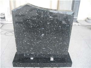 Blue Pearl Granite Headstone, Blue Granite Tombstone