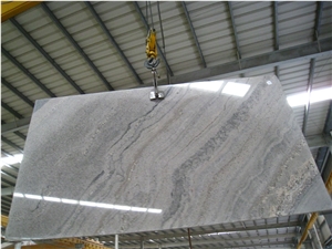 Polished earth ring granite slab