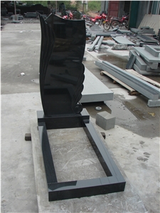 Polished Shanxi Black Granite Monument