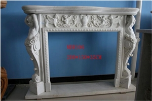 White Jade Marble Fireplace Mantel