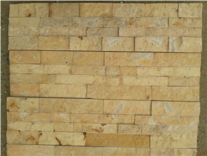 China Yellow Limestone Cultured Wall Stone