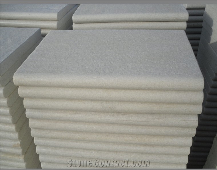 Flamed White Quartzite Pool Coping