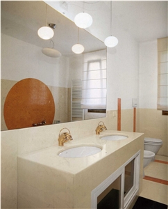 Bianco Perlino Limestone Bathroom Vanity Top