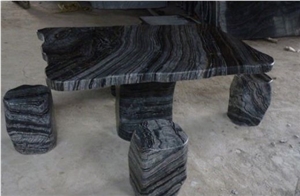 Granite Bench/Table for Landscaping, Rust Yellow Granite Bench