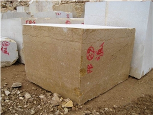 Golden Imperial Marble Blocks, Turkey Yellow Marble
