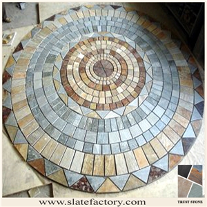 Slate Mosaic Interior Floor Pattern, Mosaic Medallion
