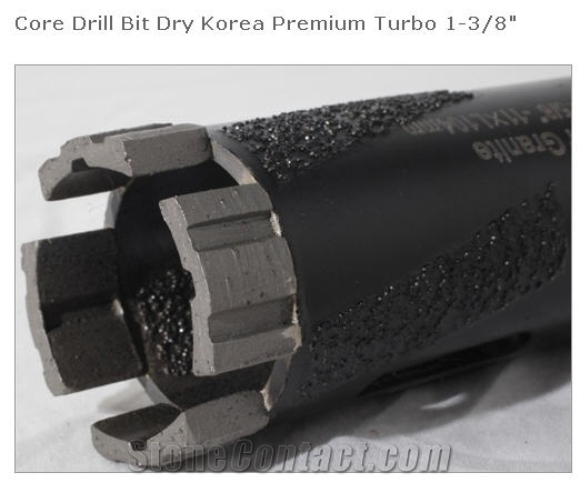 Core Drill Bit Dry Korea Premium Turbo 1-3/8"