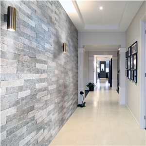 Transylvania Gray Limestone Split Face Wall Tiles, Romania Grey Limestone