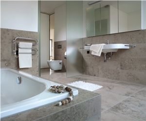 Jura Grey Limestone Bathroom Design