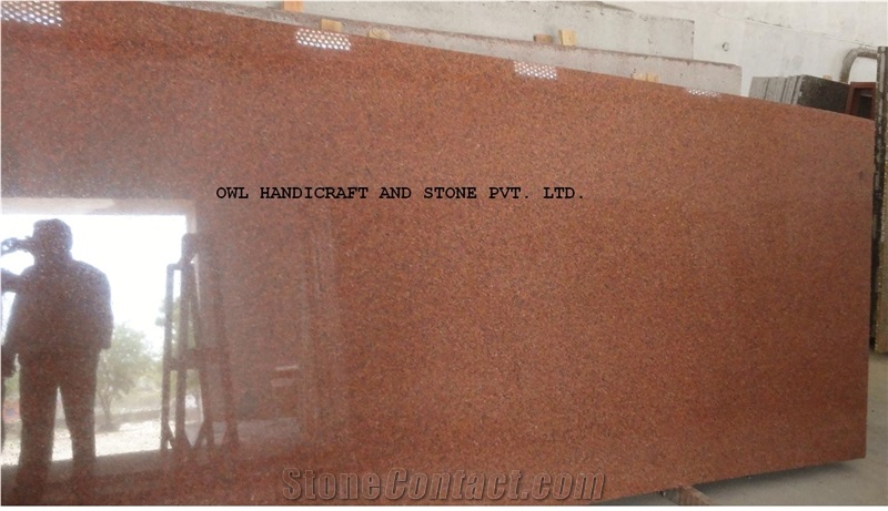 New Indian Red Granite, Raj. Red Granite, Owl Red Granite Polished Slabs