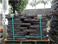 Vietnam Black Basalt Tiles, Grey Color & Holes Cheap Prices