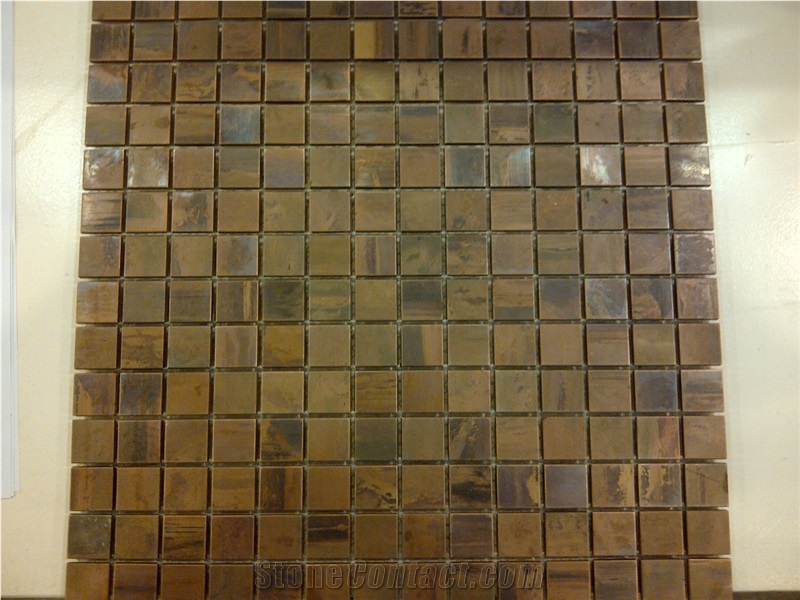 Antique Copper 1x1 Mosaic Tiles