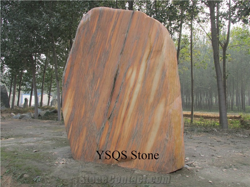 Cloudy Rosa Marble Garden Landscaping Stone