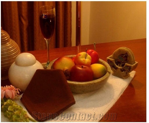 Kitchen Accessories, Fruit Bowl, Table Ware Coaster Set,, Cloud Green Marble Kitchen Accessories