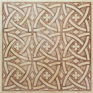 Etched Stone Decors, Brown Travertine Medallion