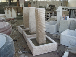 G682 Wall Mounted Fountain Wall Fountain, G682 Yellow Granite Wall Mounted Fountain