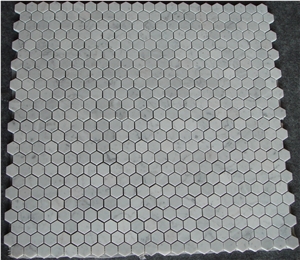 Carrara White Marble Hexagon Mosaic 2.5X2.5, Bianco Carrara C White Marble